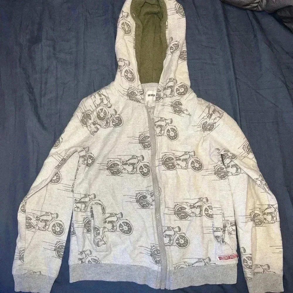 Boys size 6 Hudson motor bike hoodie